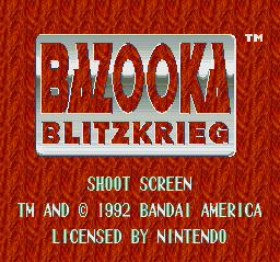Bazooka Blitzkrieg (USA) Title Screen